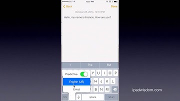 iOS 8 Tip: Predictive Text.  How to turn it on, off, hide it, reveal it.