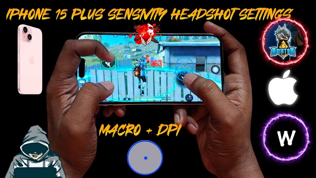 iphone 15 plus headshot setting free fire 2026 | iphone 15 plus sensitivity+macro settings free fire