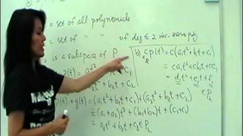 Subspaces of a Vector Space