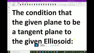 Analytical Solid Geometry; Condition of Tangency ) - 132.