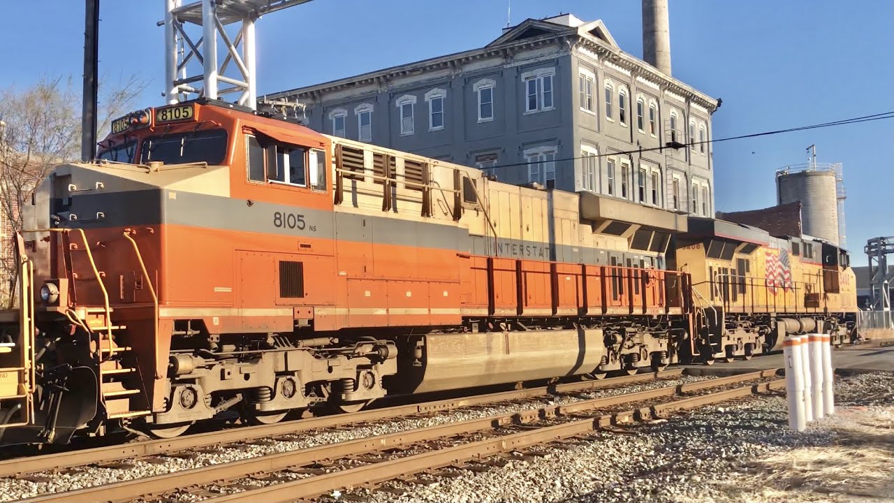 Pacing & Chasing Norfolk Southern Heritage Unit,  Railroad Yard Switching Hamilton Ohio Trains CSX
