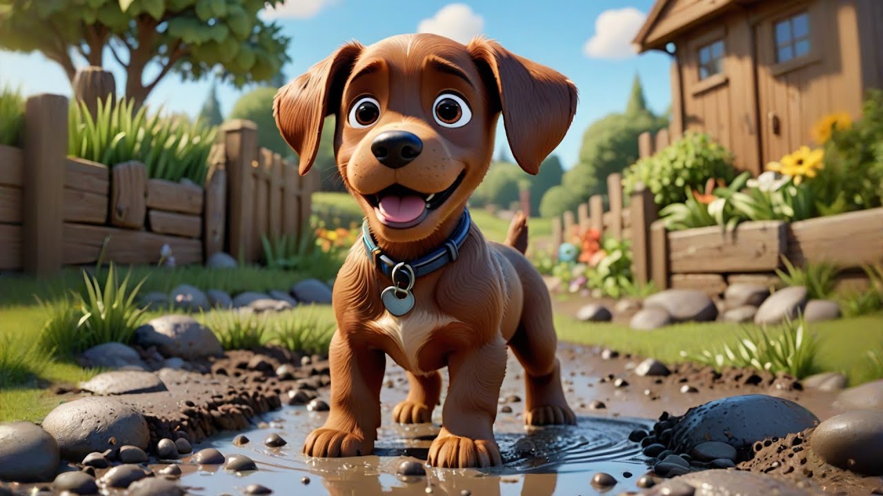 The Playful Puppy’s Muddy Mess 🐶🌧️ | Fun Story for Kids | Preschool Adventure