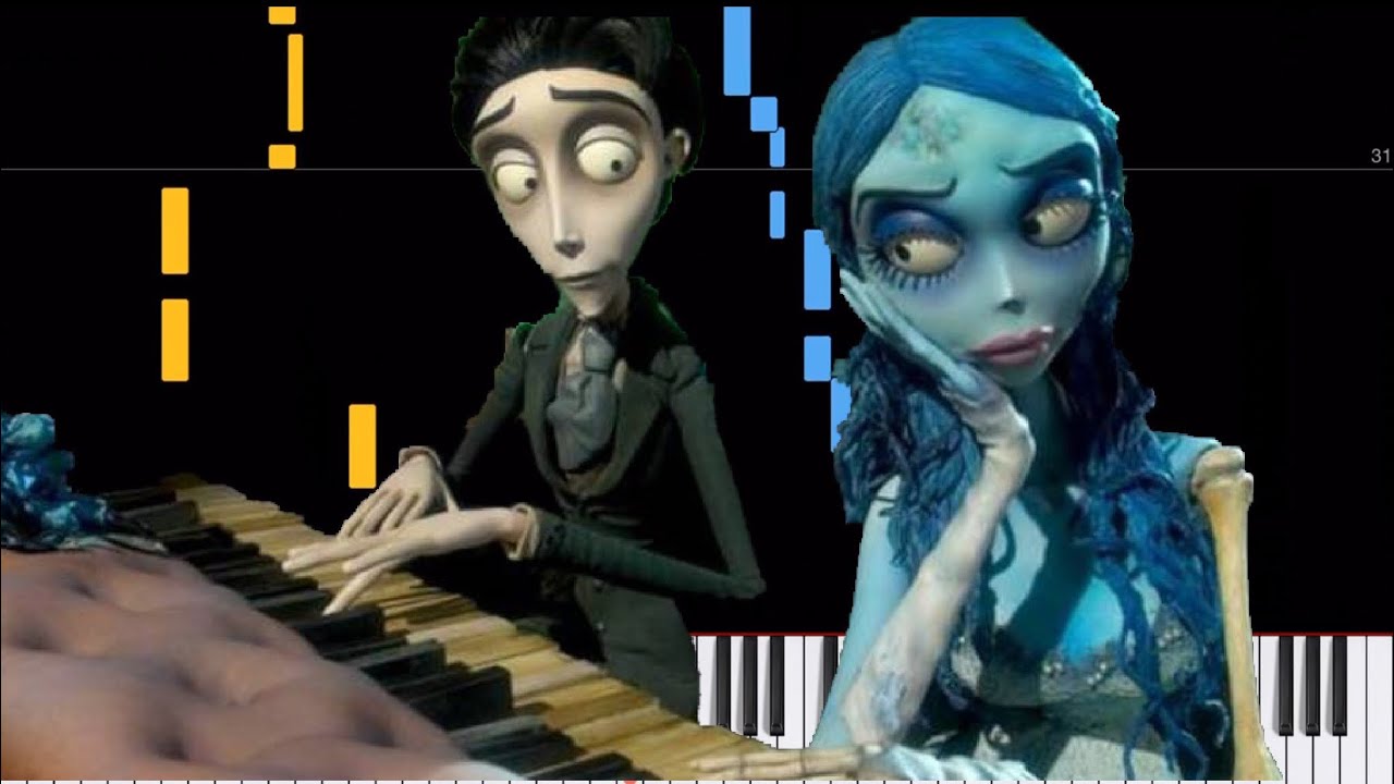 Corpse Bride - The Piano Duet On Piano EASY - YouTube