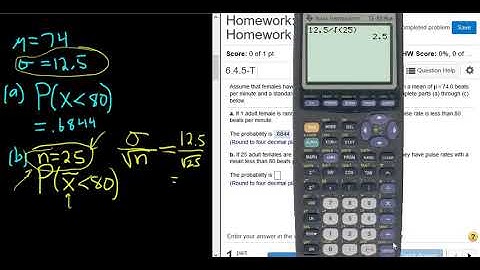 Central Limit Theorem Probability Question with Pulse Rates in StatCrunch