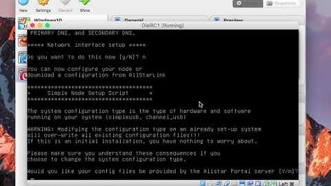 Allstarlink.org DIAL RC1 Post Setup. Log in as root password debian