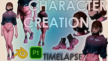 GIRL IN PINK | 3D CHARACTER CREATION  | TIMELAPSE  | FROM CONCEPT ART TO 3D MODEL