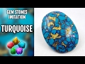 DIY How to make Realistic Natural Turquoise Stone. Stone imitation technique. VIDEO Tutorial!