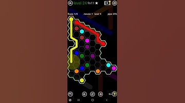 How To Solve Flow Free Hexes Amoeba Pack Level 24 9x11 Board Walk Through Solution Walkthrough