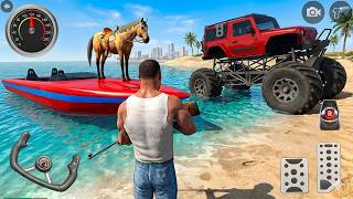 Indian Monster Truck Boat and Horse in Open City Simulator - Android Gameplay screenshot 5