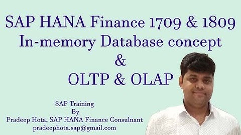 SAP S4 HANA Finance 1709 Training | SAP S/4HANA 1809 | SAP OLTP OLAP | SAP Simple finance training