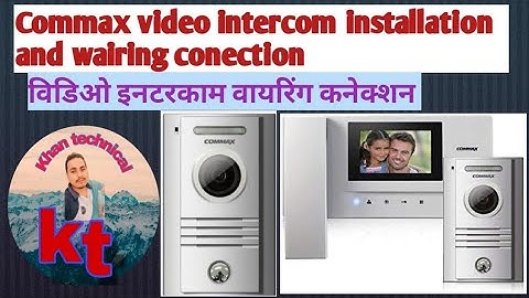 How to install and wairing Commax video intercom with 2 monitor display #intercom