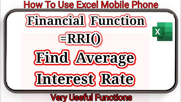 Find Average Interest Rate in excel | Use RRI function in Excel | Inder Sandhu