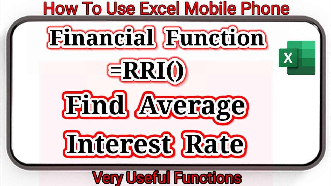 Find Average Interest Rate in excel Use RRI function in Excel Inder