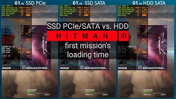 Hitman 3 - SSD PCIe/SATA vs. HDD comparison of first mission