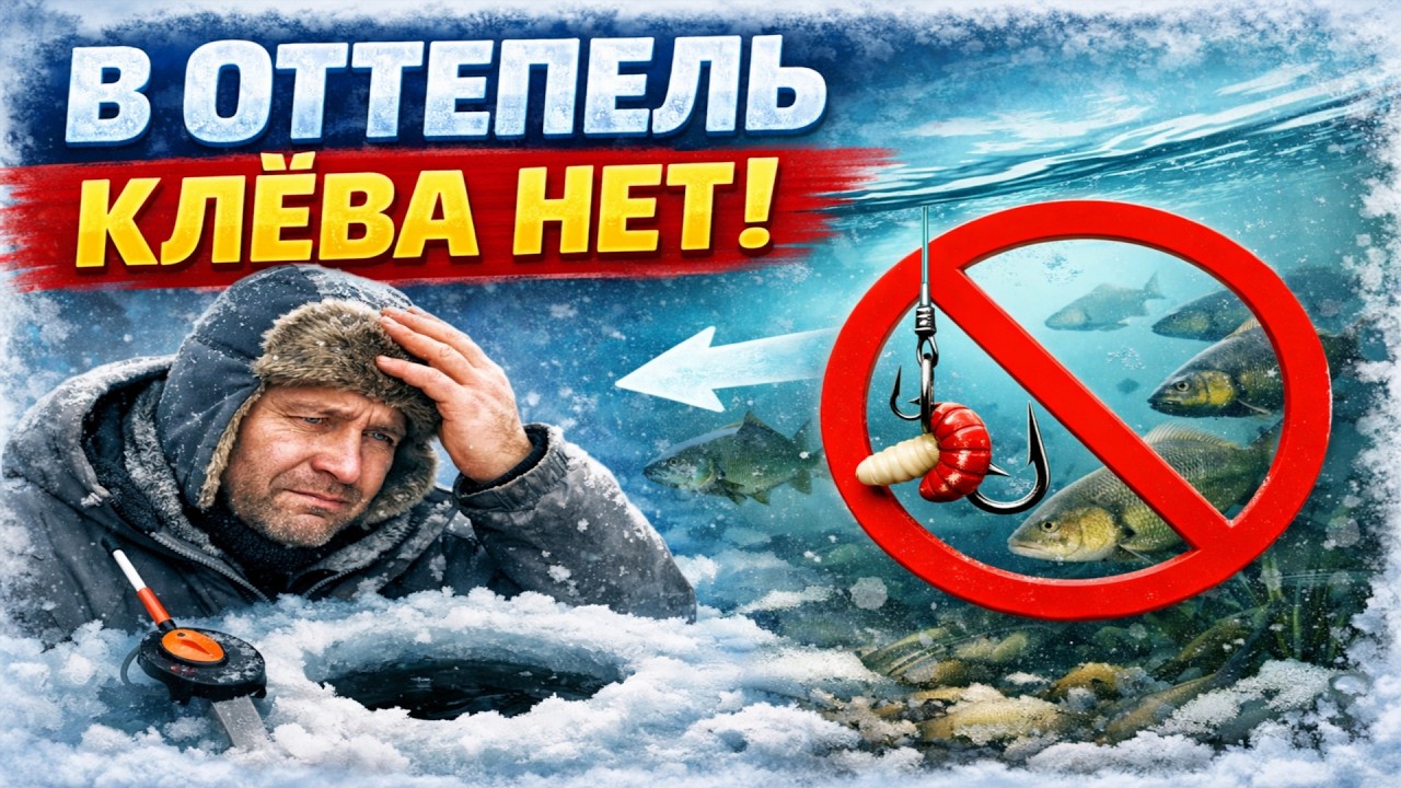 В ОТТЕПЕЛЬ НЕ КЛЮЁТ! Главный обман зимней рыбалки, в который верят все.