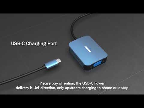 BENFEI 4-in-1 USB Type-C to HDMI and VGA Adapter Hub