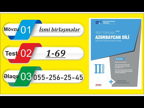 Azərbaycan dili / Test toplusu / Söz birləşmələri / İsmi birləşmələr / 1 - 69