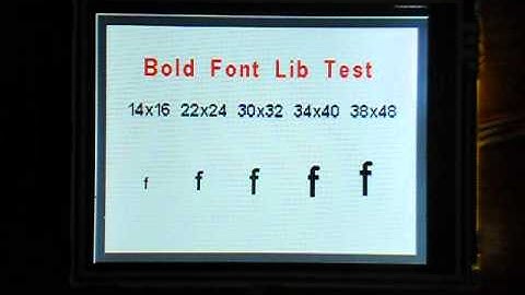 JP 3 2 TFT color LCD module font Lib test