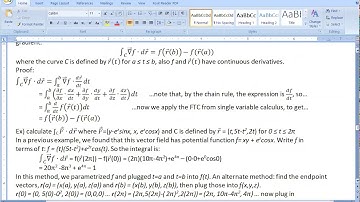 Calculus 3 - the Fundamental Theorem of Line Integrals (FTLI)