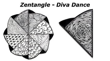 #5 Zentangle Pattern Diva Dance Tangle | Zendoodle | How to | JK Arts 1913
