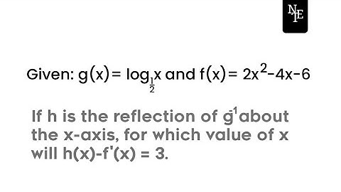 Grade 12 Functions Student Question find where h(x)-f