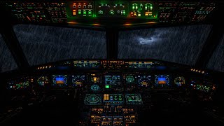 Gentle Rain & Thunder | Dark Cockpit For Sleep, Study, & Reading 📕 screenshot 2