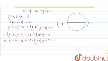 If (1,2)(2,a) are extremities of a diameter of the circle x^(2)+y^(2)-3x-4y+6=0 then a= | CLASS ...