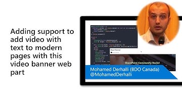 Adding support to add video with text to modern pages with this video banner web part
