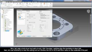 InventorCAM iMachining - GS Exercise #2 - Floor Radius Finishing