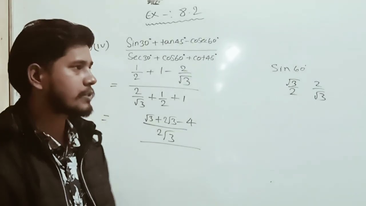 Class 10 chapter trigonometry 8.2 question 1(4(