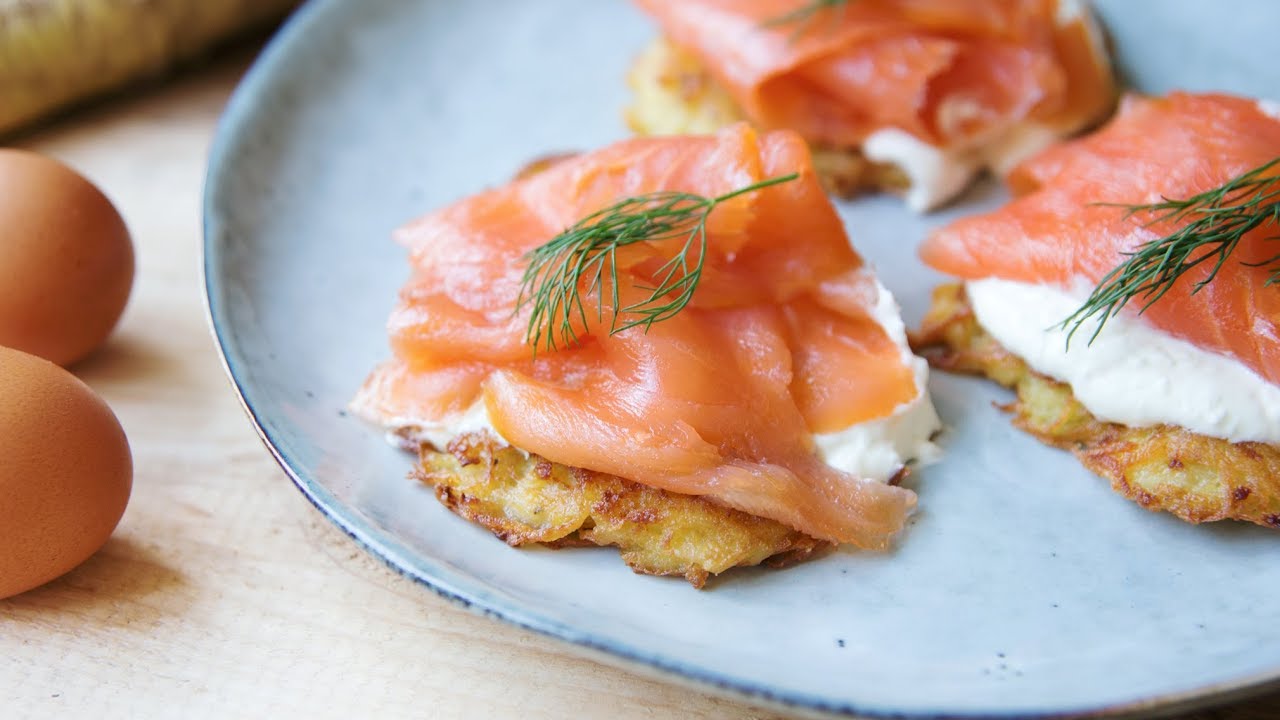 Foodbarn - Reibekuchen mit Lachs und Meerrettichcreme - YouTube