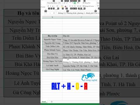 Thủ thuật Excel | Mẹo tự động căn chỉnh hàng ngang và cột trong Excel chỉ tốn có 3s là xong! mới nhất 2023