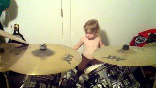 Ruby's drum solo! She's a natural!