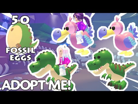 Adopt Me Fossil Egg Pets Chances Dodo T Rex Mejoress - roblox adopt me neon fossil pets