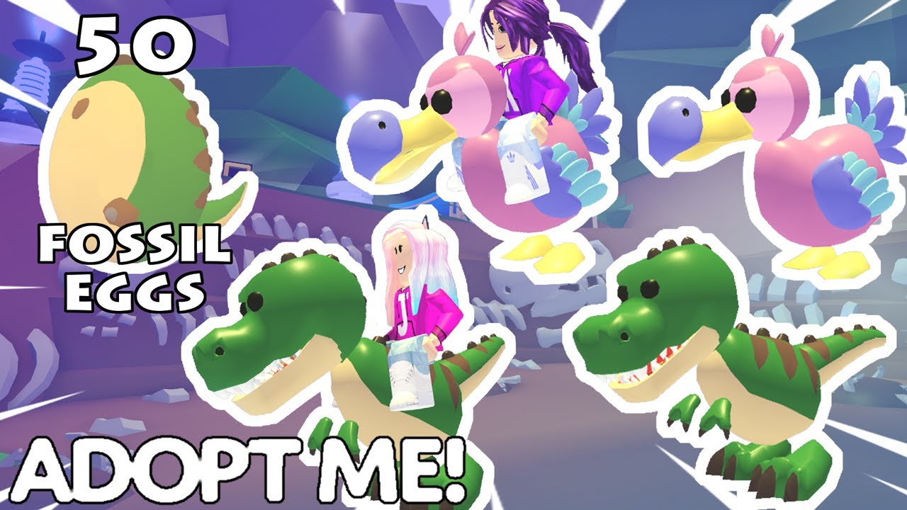 Adopt Me Fossil Egg Pets Chances Dodo T Rex Mejoress - neon ground sloth roblox adopt me