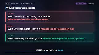 NSCoding, NSSecureCoding, and archiving | iOS Interview Q269