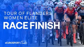 BREAKAWAY SPRINT 💨 | Tour Of Flanders 2024 Women's Elite Race Finish | Eurosport Cycling