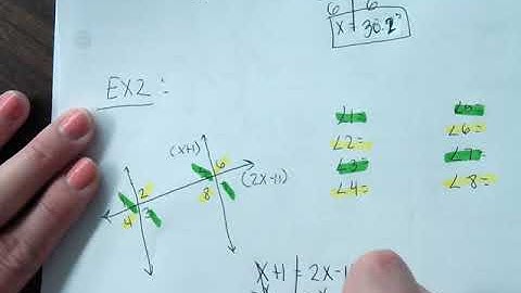 Parallel Lines Cut by a Transversal With Expressions Notes
