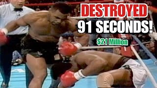 Famous When Mike Tyson DESTROYED Michael Spinks in 91 Seconds Net Worth