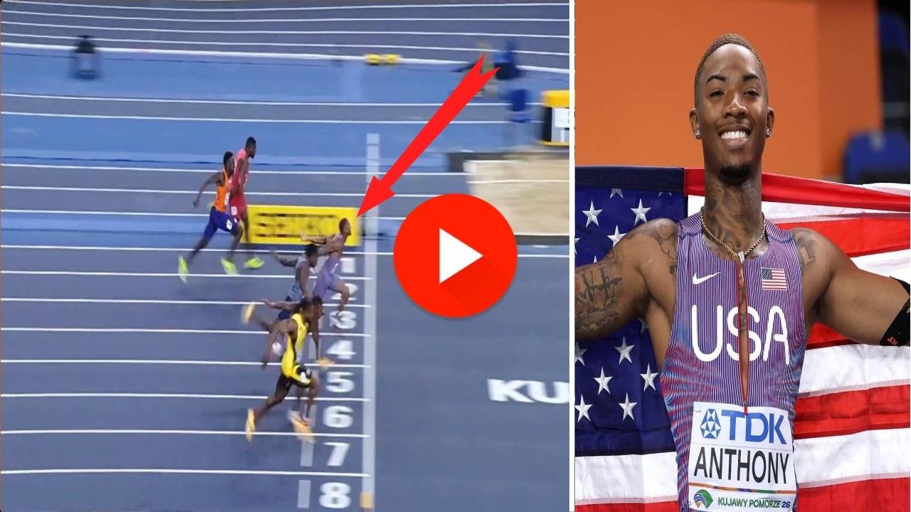 Jordan Anthony wins Gold Medal 6.41s Kishane Thompson Silver Medal, Men's 60m Indoor World Champions