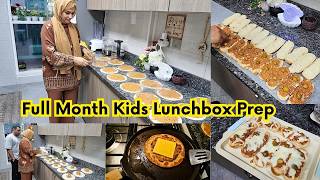 Full Month Lunchbox Prep sirf 1 ghnatay mein - Kids Lunchbox Ideas