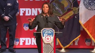FDNY Commander "Hunting Down" Firefighters Who "Heckled" Letitia James During Ceremony! Viva Frei