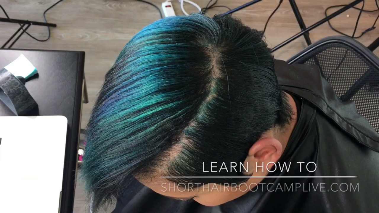 Blue Green Hair Short Dye - wide 6