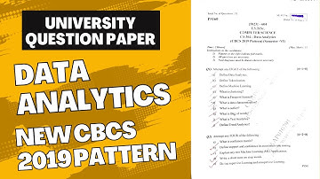 tybsc cs sem 6 data analytics latest university question paper 2022 new CBCS 2019 credit pattern