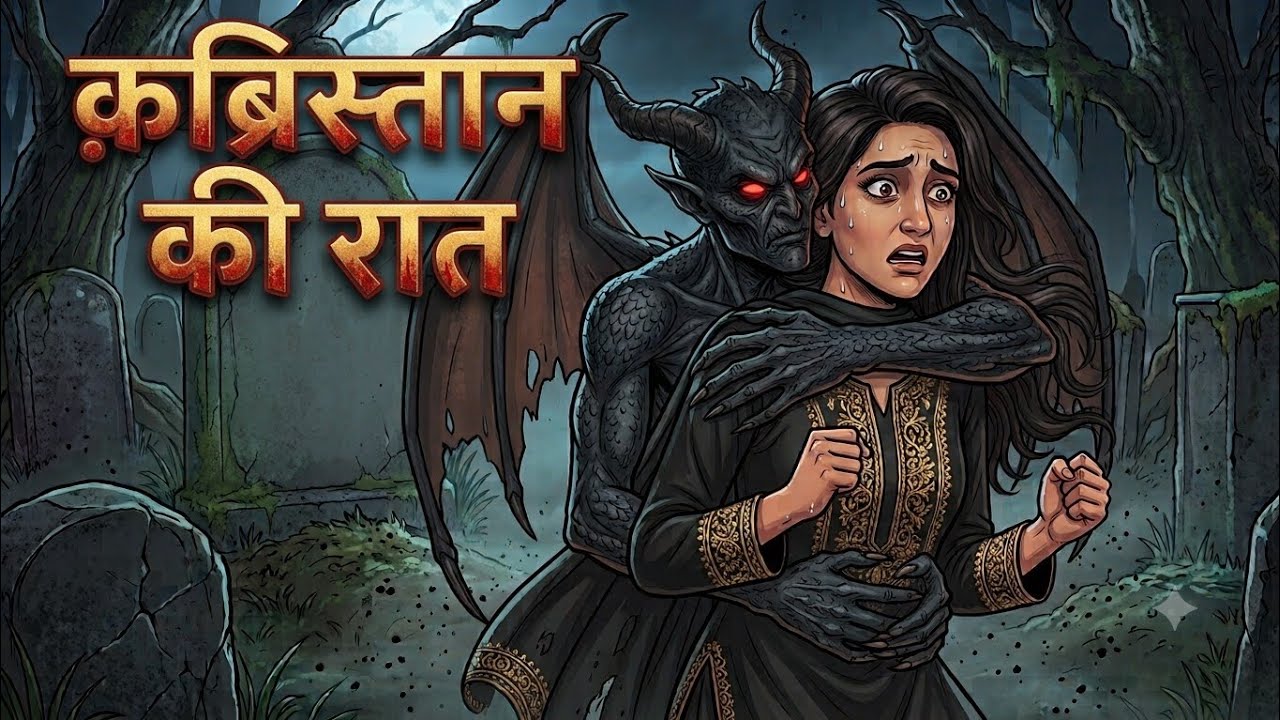 Qabristan Ki Raat Horror Story| Qabristan Main Taboot | Horror cartoon story Hindi | horror 