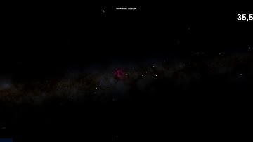 Space Engine - finding earth from 1.000.000.000 lightyears away in 1:27 (Speedrun)