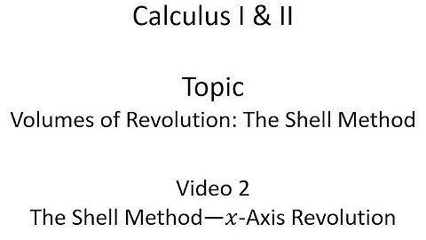 Volume of Revolution: Shell Method with an x-Axis Revolution
