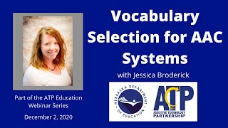 Vocabulary Selection for AAC Systems with Jessica Broderick