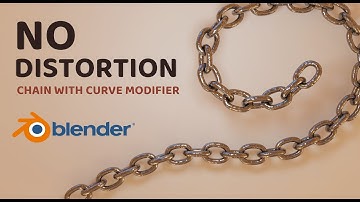 Blender tutorial - Chain without distortion using the curve modifier