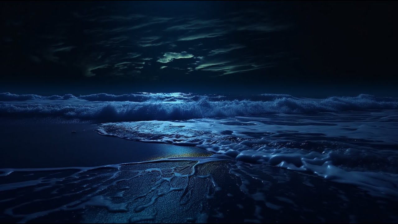 Relaxing Ocean Sounds for Deep Sleep | Rolling Night Waves